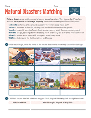 Natural Disasters Matching: Cause and Effect large image