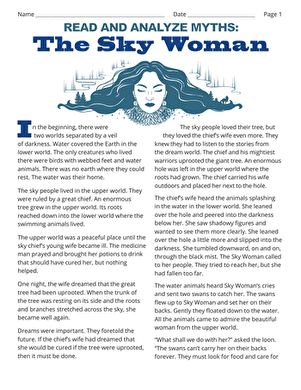 Read and Analyze Myths: The Sky Woman large image