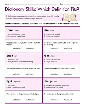 Dictionary Skills: Which Definition Fits? large image
