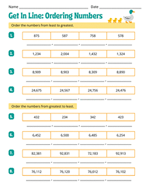 Get in Line: Ordering Numbers large image