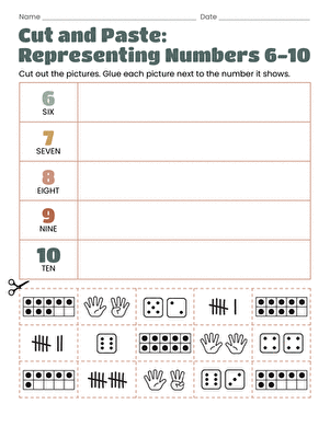 Cut and Paste: Representing Numbers 6–10 large image