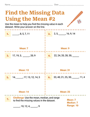 Find the Missing Data Using the Mean #2 large image