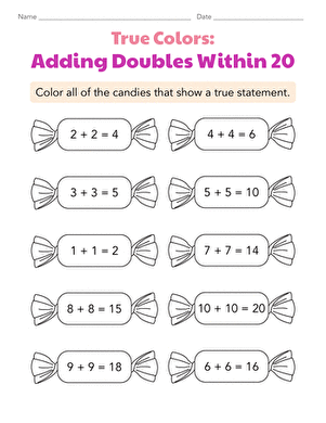 True Colors: Adding Doubles Within 20 large image