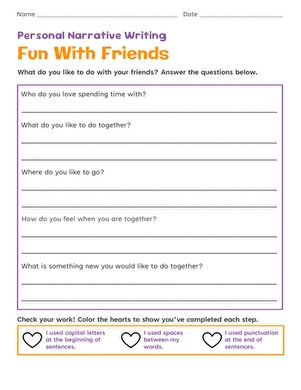 Personal Narrative Writing: Fun With Friends large image