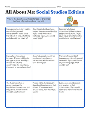 All About Me: Social Studies Edition large image