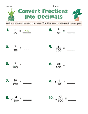 Convert Fractions Into Decimals large image
