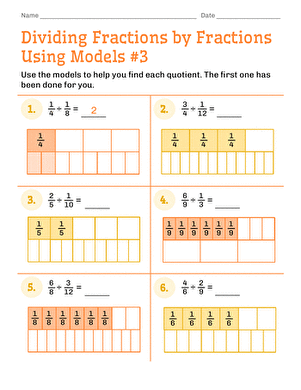 Dividing Fractions by Fractions Using Models #3 large image