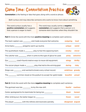 Game Time: Connotation Practice large image