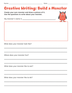 Creative Writing: Build a Monster large image