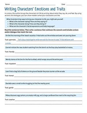 Writing Characters' Emotions and Traits large image