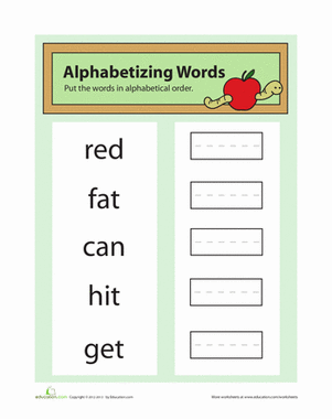 Alphabetizing Words 4