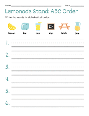 Lemonade Stand ABC Order large image