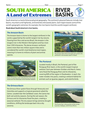 South America – A Land of Extremes: River Basins large image