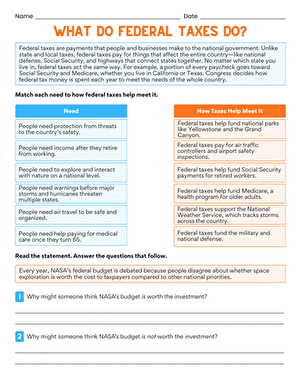 What Do Federal Taxes Do? large image