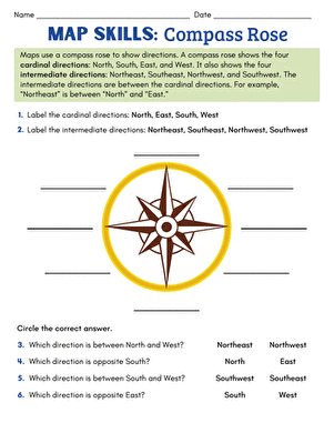 Map Skills: Compass Rose large image