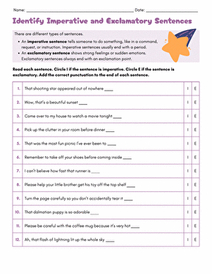 Identify Imperative and Exclamatory Sentences large image