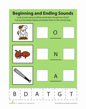 Beginning and Ending Sounds 2