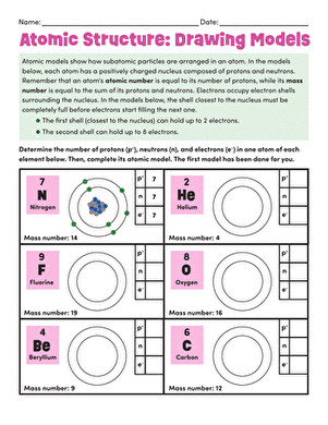 Atomic Structure: Drawing Models large image