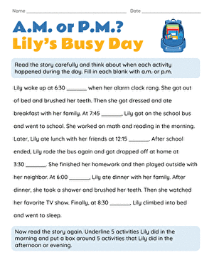 A.M. or P.M.? Lily's Busy Day large image