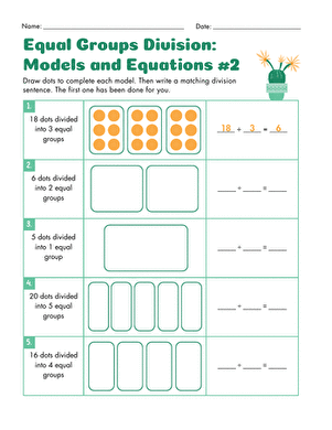 Equal Groups Division: Models and Equations #2 large image