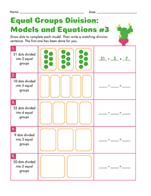 Equal Groups Division: Models and Equations #3 large image