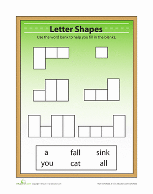 Letter Shapes Puzzle 1
