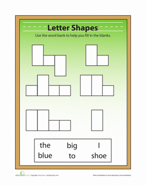 Letter Shapes Puzzle 3