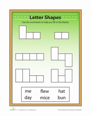 Letter Shapes Puzzle 5