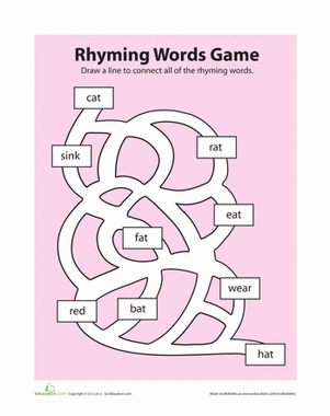 Rhyming Words Game 1