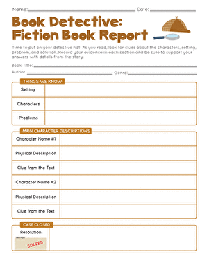 Book Detective: Fiction Book Report large image