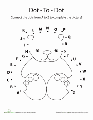 Dot to Dot A to Z: Teddy Bear
