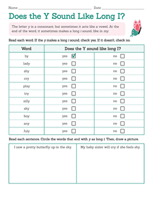 Does the Y Sound Like Long I? large image