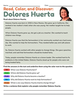 Read, Color, and Discover: Dolores Huerta large image