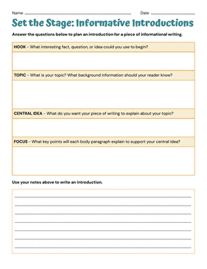Set the Stage: Informative Introductions large image