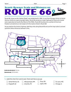 Scenic Byways: Scale and Distance on Route 66 large image