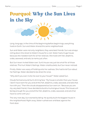 Pourquoi: Why the Sun Lives in the Sky large image