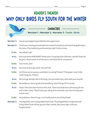 Reader's Theater: Why Only Birds Fly South for the Winter large image