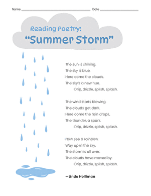 Reading Poetry: "Summer Storm" large image