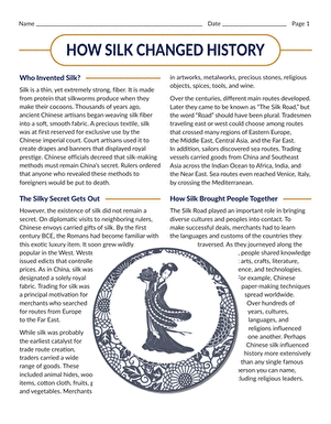 Read Informational Texts: How Silk Changed History large image