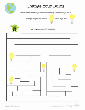 Eco-friendly Light Bulbs Maze
