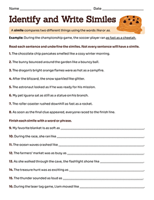 Identify and Write Similes large image