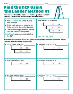 Find the GCF Using the Ladder Method #1 large image