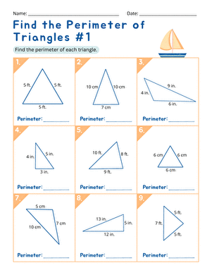 Find the Perimeter of Triangles #1 large image