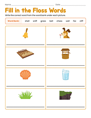 Fill in the Floss Words large image