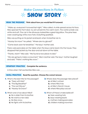 Make Connections in Fiction: Snow Story large image