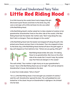 Read and Understand Fairy Tales: Little Red Riding Hood large image