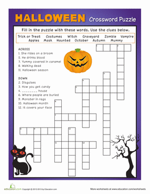 Halloween Crossword Puzzle #3