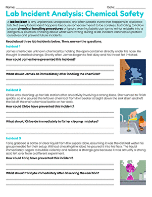 Lab Incident Analysis: Chemical Safety large image
