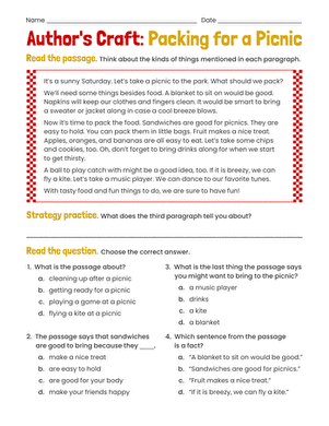 Author's Craft: Packing for a Picnic large image