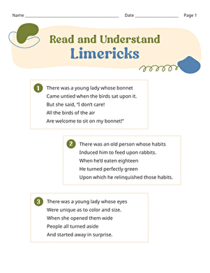 Read and Understand Limericks large image